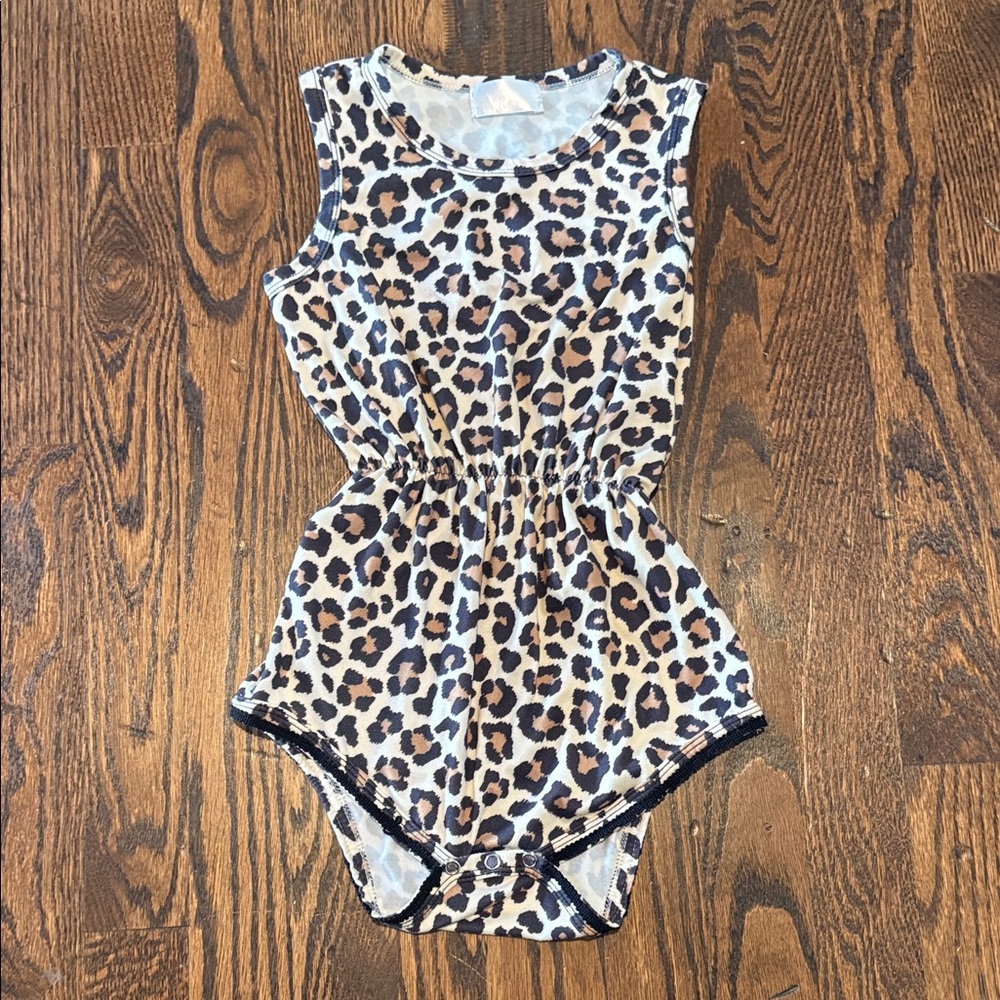 Mila and Rose Leopard Print Sleeveless Bodysuit